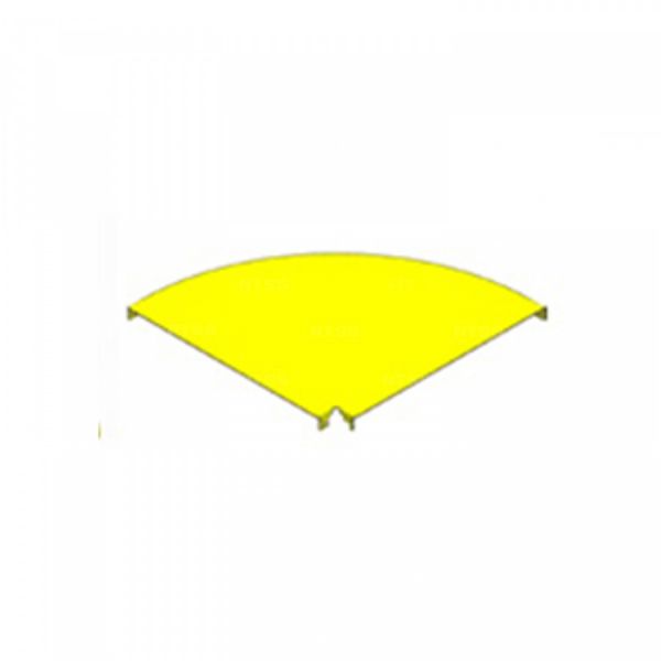 Крышка горизонтального уголка 90° оптического лотка NTSS 600 мм, желтая