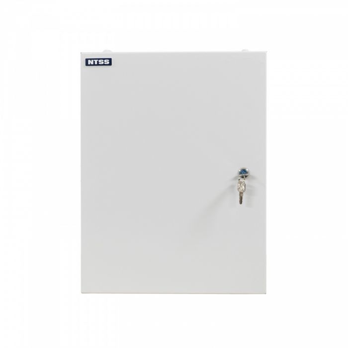 Кросс NTSS оптический настенный, укомплектованный, 96 портов ST/UPC, 9/125 мкм (планки, сплайс-кассета 3шт, пигтейлы, КДЗС, адаптеры) серый RAL 7035