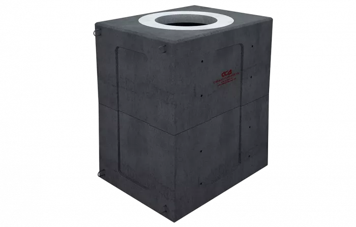 Колодец ККСр-2,5-10(80) ГЕК-ССД (В20) в битумно-латексной гидроизоляции