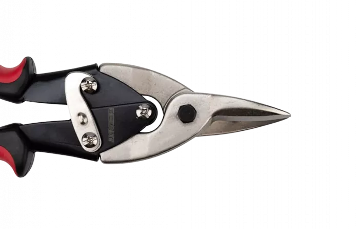 12-4630 Ножницы по металлу прямые 260мм никелированные, двухкомпонентные рукоятки REXANT