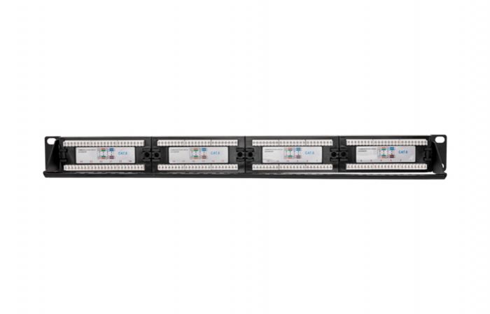 02-0231 REXANT PRO Патч-панель с кабельным органайзером 19", 1U, 24 порта, RJ-45, CAT 6, UTP