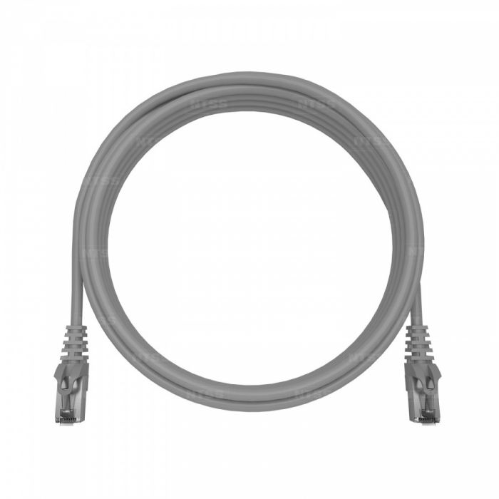 Патч-корд NTSS PREMIUM 2xRJ45/8P8C, T568B FTP CAT5e LSZH 2 метра, серый