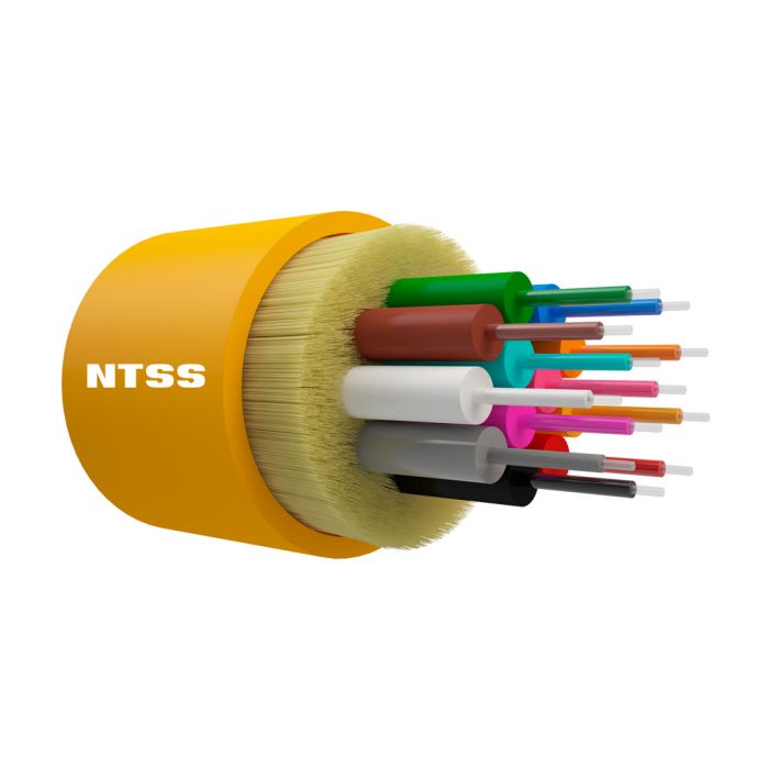 Оптический кабель внутренний NTSS 12 волокон OS2, 9/125, LSZH, жёлтый