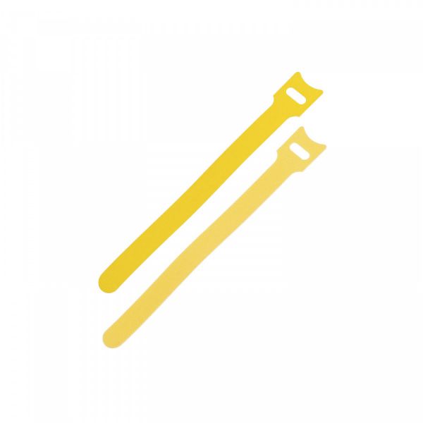 Хомут липучка 210х16 желтый (упак 20шт)