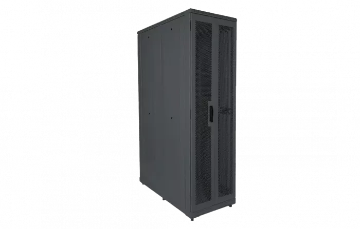 Шкаф телекоммуникационный напольный серверный 19", 47U(800x1200) , ШТ-НП-С-47U-800-1200-П2П-Ч передняя перф, задняя двустворчатая перф. черн.