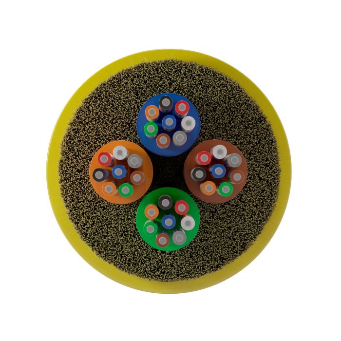 Оптический кабель внутренний NTSS PREMIUM 32 волокна микромодули (4x8), OS2, 9/125, LSZH(нг(A)-HF), жёлтый