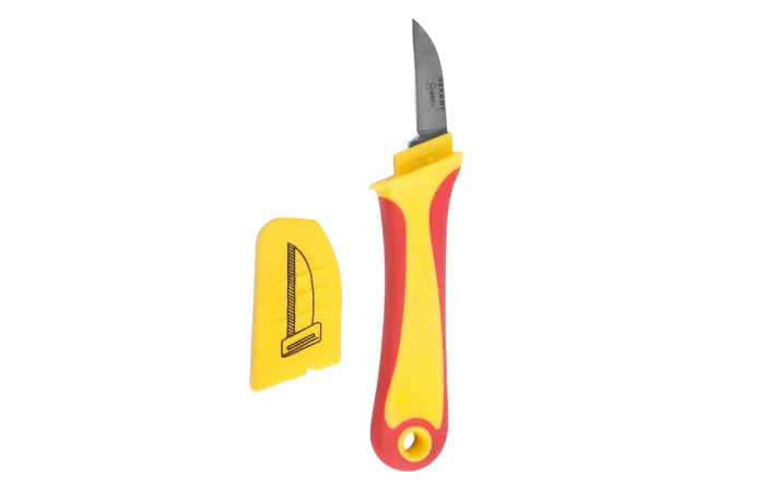 12-4936 Нож монтажника, нержавеющая сталь, прямое лезвие REXANT