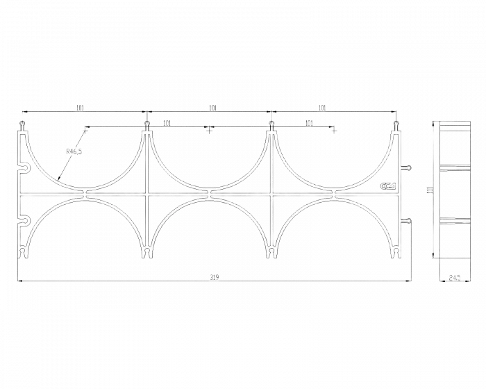 Кластер ССД-Пайп OD 90 мм  тройной
