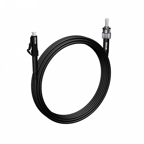 Шнур оптический NTSS PREMIUM spc LC/APC-ST/UPC 9/125 3.0мм 5м черный LSZH (патч-корд)