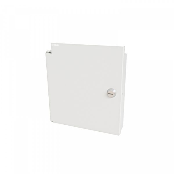 Кросс NTSS оптический настенный Мини, укомплектованный, 8 портов LC/UPC duplex, 62.5/125 мкм (планка, ложемент, пигтейлы, КДЗС, адаптеры) серый RAL 7035