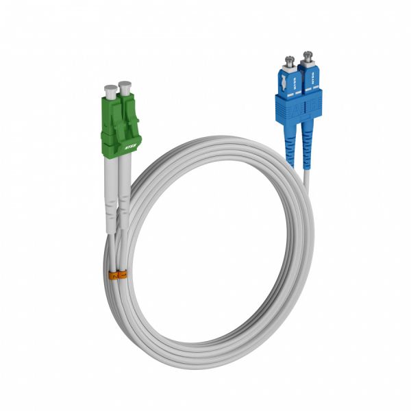 Шнур оптический NTSS dpc LC/APC-SC/UPC 9/125 G.657A1 2.0мм 25м LSZH (патч-корд)