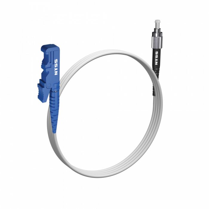 Шнур оптический NTSS spc E2000/APC-FC/APC 9/125 G.657A1 3.0мм 2м LSZH (патч-корд)