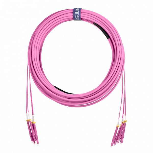 Сборка кабельная NTSS PREMIUM 8ов, LC/UPC-LC/UPC 50/125мкм OM4, длина 60м, вывод 0.5м, буфер 3мм для внутренней прокладки (NTSS-FO-D-IN-РМ-504-8-LSZH) в бухте