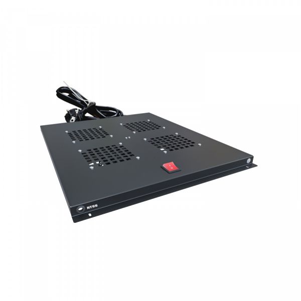 Модуль вентиляторный NTSS потолочный для шкафов серии R глубиной 800мм на 4 элемента потолочный без термостата, черный RAL 9005