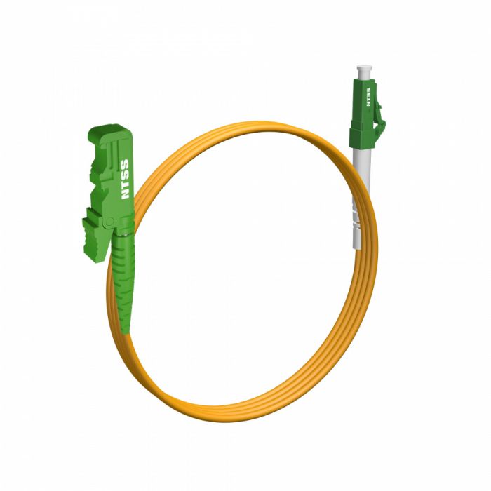 Шнур оптический NTSS spc E2000/APC-LC/APC 9/125 3.0мм 1м LSZH (патч-корд)