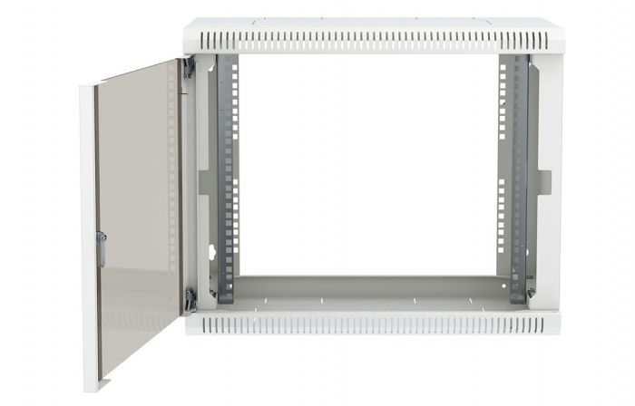 Шкаф телекоммуникационный настенный разборный 19”,12U(600x650), ШТ-НСр-12U-600-650-С дверь стекло ССД