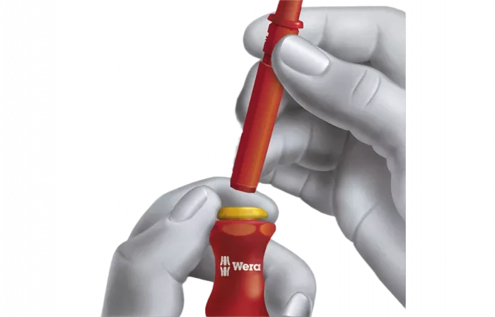 WE-003474	Kraftform Kompakt VDE 16 Universal 1 Набор насадок с отвёрткой-битодержателем + пробник, 16 пр.