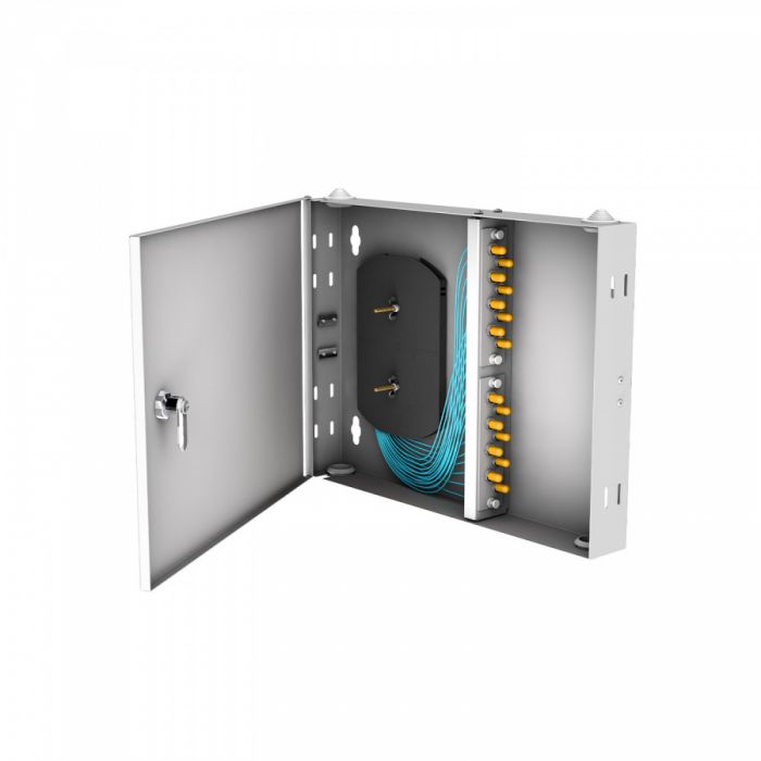 Кросс настенный NTSS PREMIUM, предсобранный, 12 портов ST/UPC, 50/125 мкм OM3