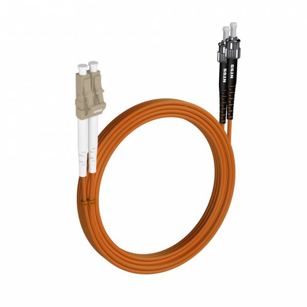 Шнур оптический NTSS dpc LC/UPC-ST/UPC 62.5/125 2.0мм 20м LSZH (патч-корд)