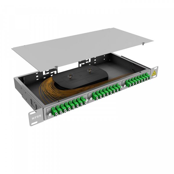 Кросс 19" NTSS PREMIUM, предсобранный 1U, 12 портов LC/APC duplex, 9/125 мкм