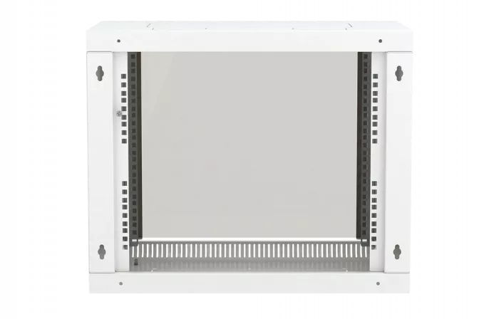Шкаф телекоммуникационный настенный разборный 19”,12U(600x550), ШТ-НСр-12U-600-550-С дверь стекло ССД