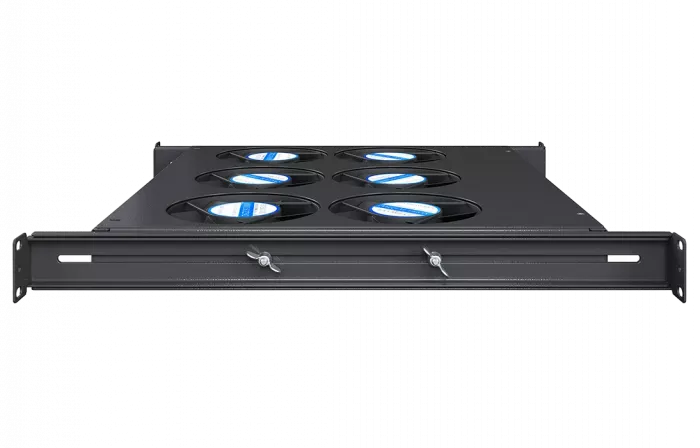 Вентиляторный модуль , 6 вентиляторов с цифровым термореле ВМ-6-19"-Т-2-Ч черный ССД