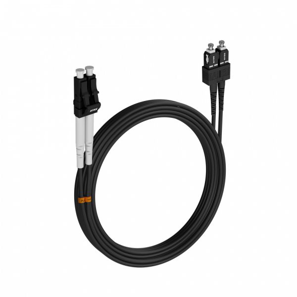 Шнур оптический NTSS dpc LC/APC-SC/APC 9/125 3.0мм 20м черный LSZH (патч-корд)