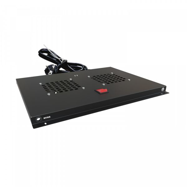 Модуль вентиляторный NTSS потолочный для шкафов серии R глубиной 600мм на 2 элемента потолочный без термостата, черный RAL 9005