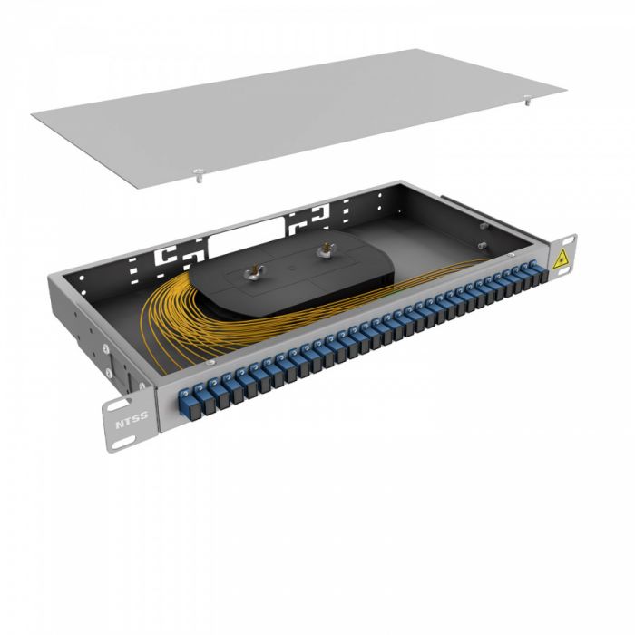 Кросс 19" NTSS PREMIUM, предсобранный 1U, 32 порта SC/UPC, 9/125 мкм
