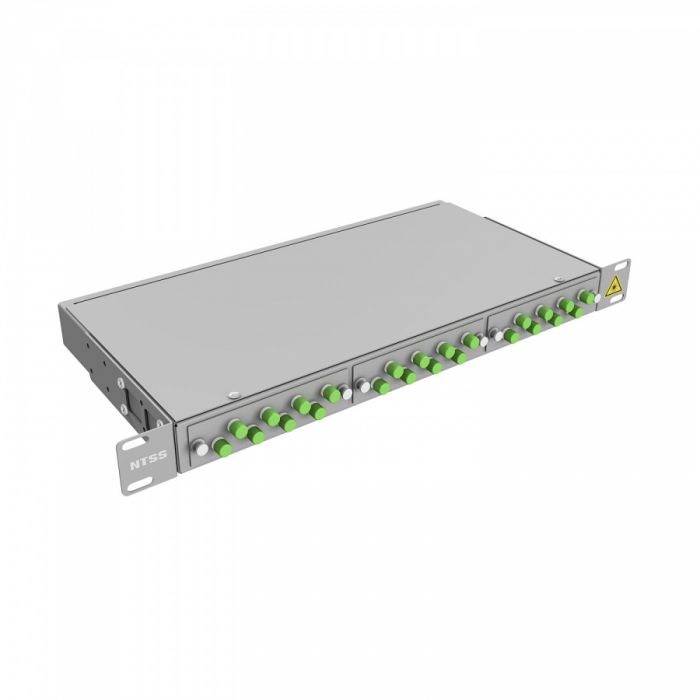 Кросс 19" NTSS PREMIUM, предсобранный 1U, 8 портов FC/APC, 9/125 мкм