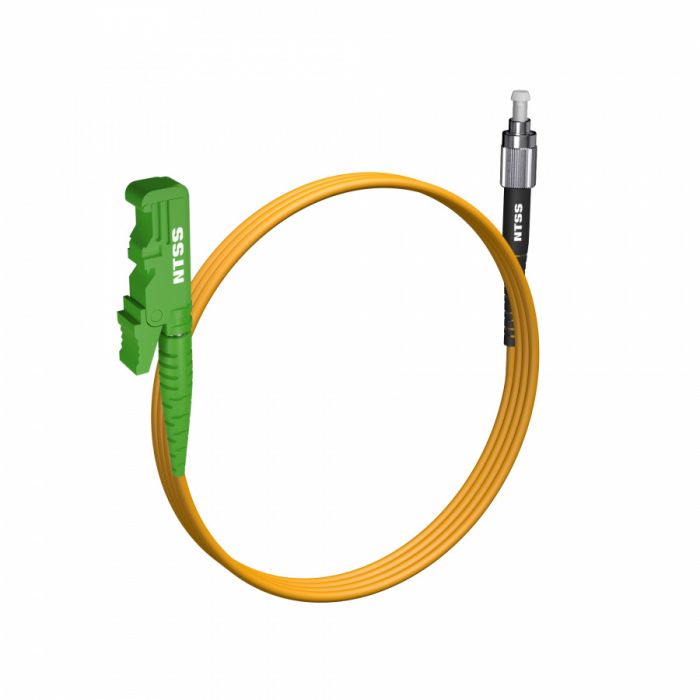 Шнур оптический NTSS spc E2000/APC-FC/UPC 9/125 3.0мм 2м LSZH (патч-корд)