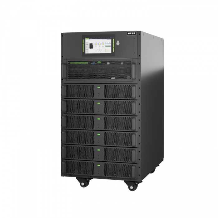 Силовой шкаф модульного ИБП NTSS LRT 90 кВА, 6 слотов для силовых модулей 15 кВА, 19U напольный