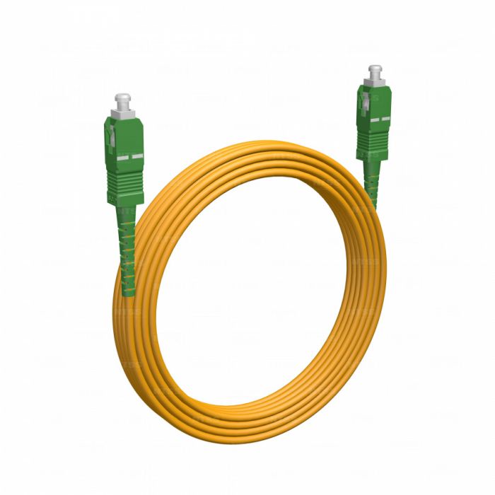 Армированный шнур оптический NTSS spc SC/APC-SC/APC 9/125 3.0мм 15м LSZH (патч-корд)
