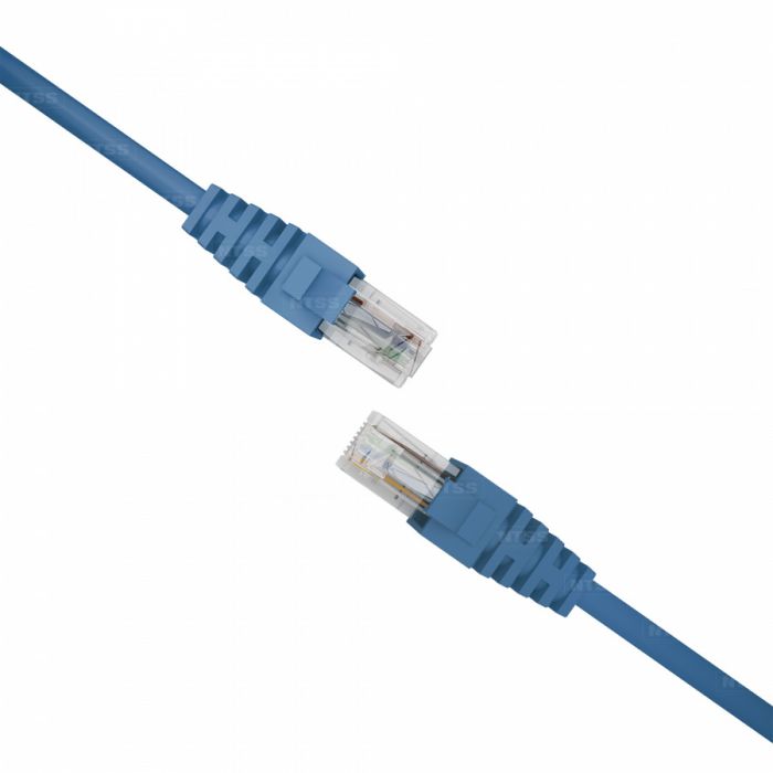 Патч-корд NTSS 2хRJ45/8P8C, T568B UTP 5e кат. литой 0.2 метра, LSZH, синий