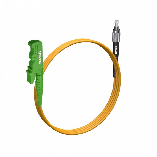 Шнур оптический NTSS spc E2000/APC-FC/UPC 9/125 3.0мм 1м LSZH (патч-корд)