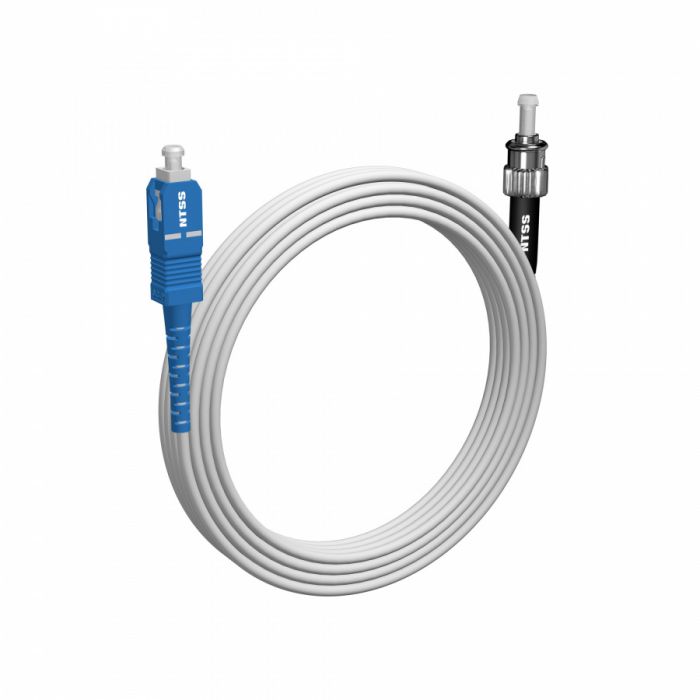 Шнур оптический NTSS spc SC/UPC-ST/UPC 9/125 G.657A1 3.0мм 15м LSZH (патч-корд)