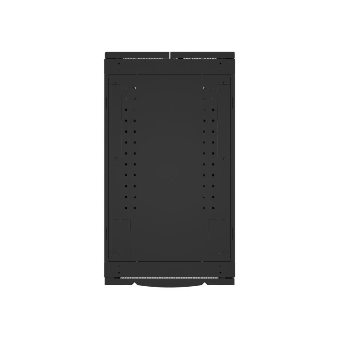 Шкаф напольный серверный NTSS ПРОЦОД DS 42U 600х1070мм, двойные боковые стенки, панель потолка с щеточными вводами, двери перфорированная и перфорированная двухстворчатая, без панели пола, регулируемые опоры, ролики, черный RAL 9005