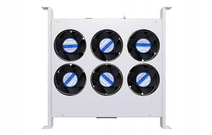 Вентиляторный модуль , 6 вентиляторов с цифровым термореле  ВМ-6-19"-Т-2 ССД