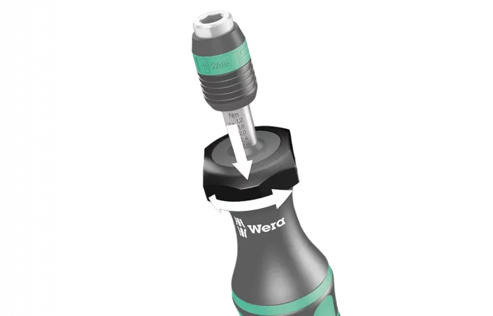 WE-074701	7441 Kraftform Отвёртка-битодержатель динамометрическая 1.20-3.00 Нм, патрон Rapidaptor, 1/4" D6.3/F6.3