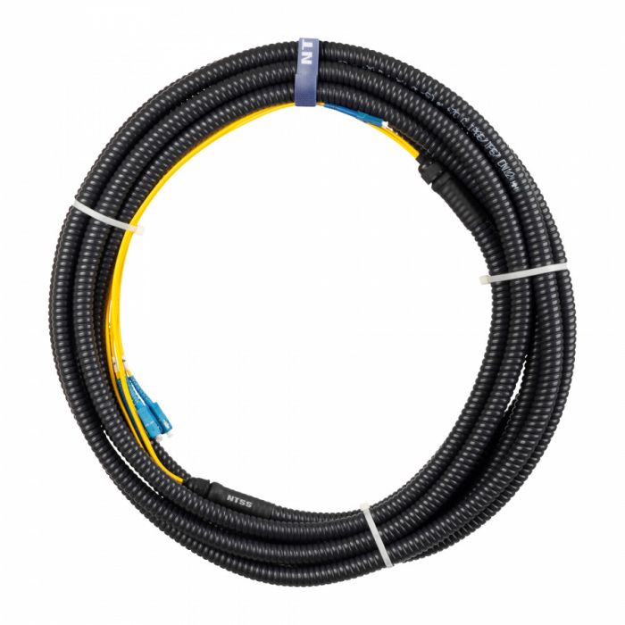 Сборка кабельная NTSS 16ов, LC/UPC-LC/UPC 9/125мкм, длина 40м, вывод 0.4м, буфер 3мм (NTSS-FO-D-IN/OUT-9-16-LSZH) в металлорукаве