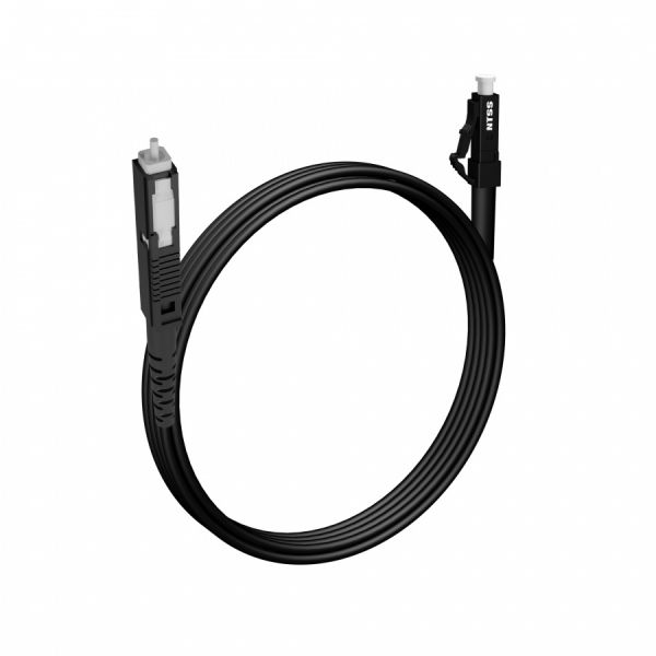 Шнур оптический NTSS spc MU/UPC-LC/APC 9/125 2.0мм 3м черный LSZH (патч-корд)