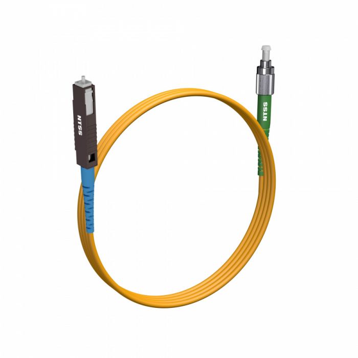 Шнур оптический NTSS spc MU/UPC-FC/APC 9/125 2.0мм 2м LSZH (патч-корд)