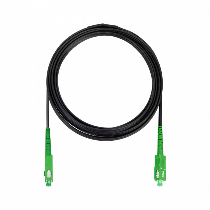 Дроп-кабель NTSS spc SC/APC-SC/APC G.657A1 10м LSZH S/S стеклопруток, ВСЭ стеклопруток, черный (патч-корд)