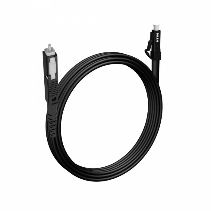 Шнур оптический NTSS spc MU/UPC-LC/APC 9/125 2.0мм 10м черный LSZH (патч-корд)