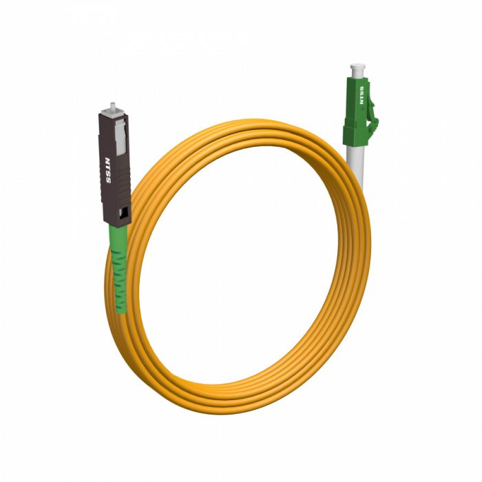 Шнур оптический NTSS spc MU/APC-LC/APC 9/125 2.0мм 5м LSZH (патч-корд)