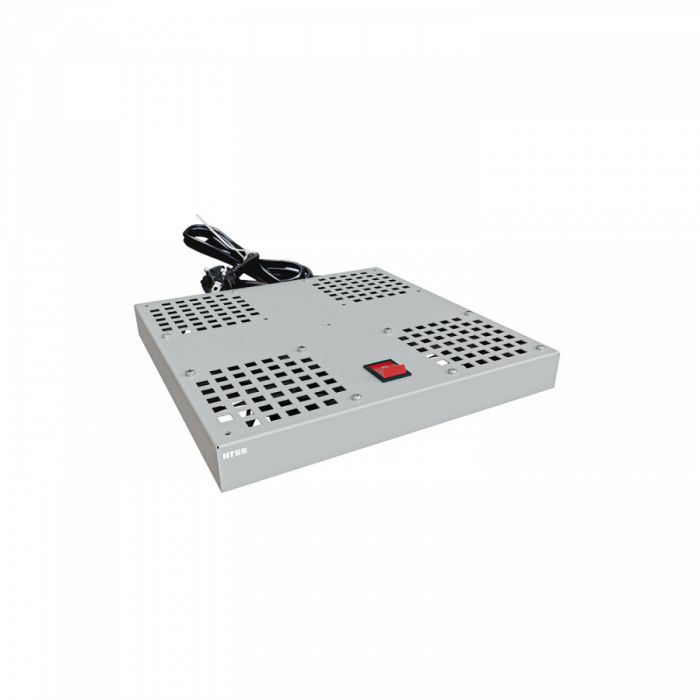 Модуль вентиляторный NTSS потолочный, 4 элемента, без термостата, для напольных шкафов RS глубиной 600/800/1000мм, серый RAL 7035