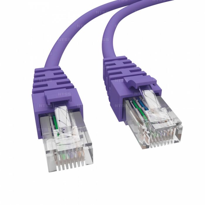 Патч-корд NTSS PREMIUM 2xRJ45/8P8C, T568B UTP 28 AWG CAT6 LSZH 3 метра, лиловый