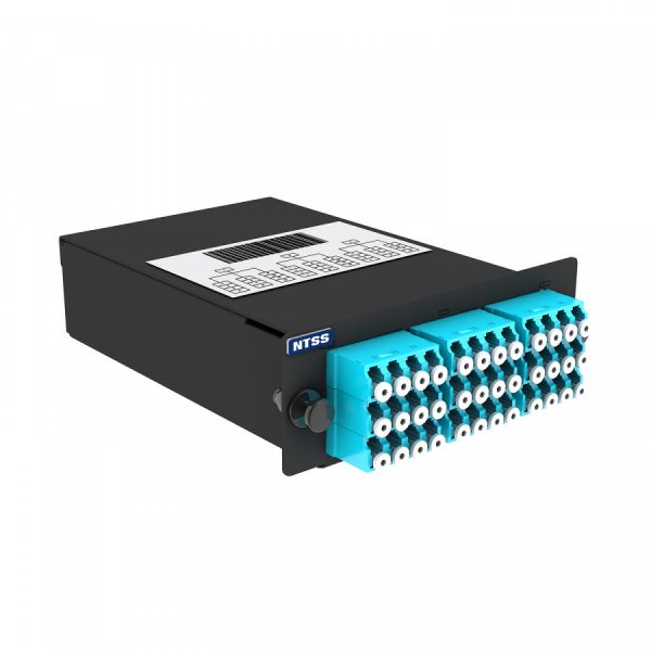 Кассета кроссовая NTSS PREMIUM 3 разъема MTP/UPC (male) 50/125 OМ3, на 36 LC/UPС (9 QLC/UPC), полярность А, черный