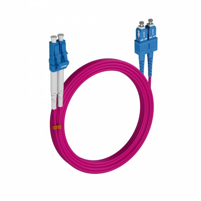 Шнур оптический NTSS dpc LC/UPC-SC/UPC 50/125 OM4 3.0мм 15м LSZH (патч-корд)