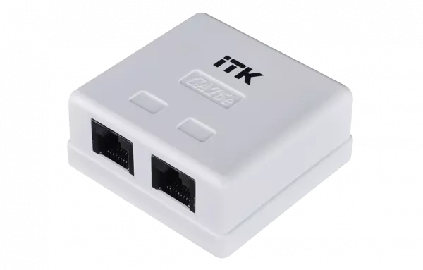 CS2-1C5EU-22 ITK Настенная инф. розетка RJ45, кат.5Е UTP, 2-порта